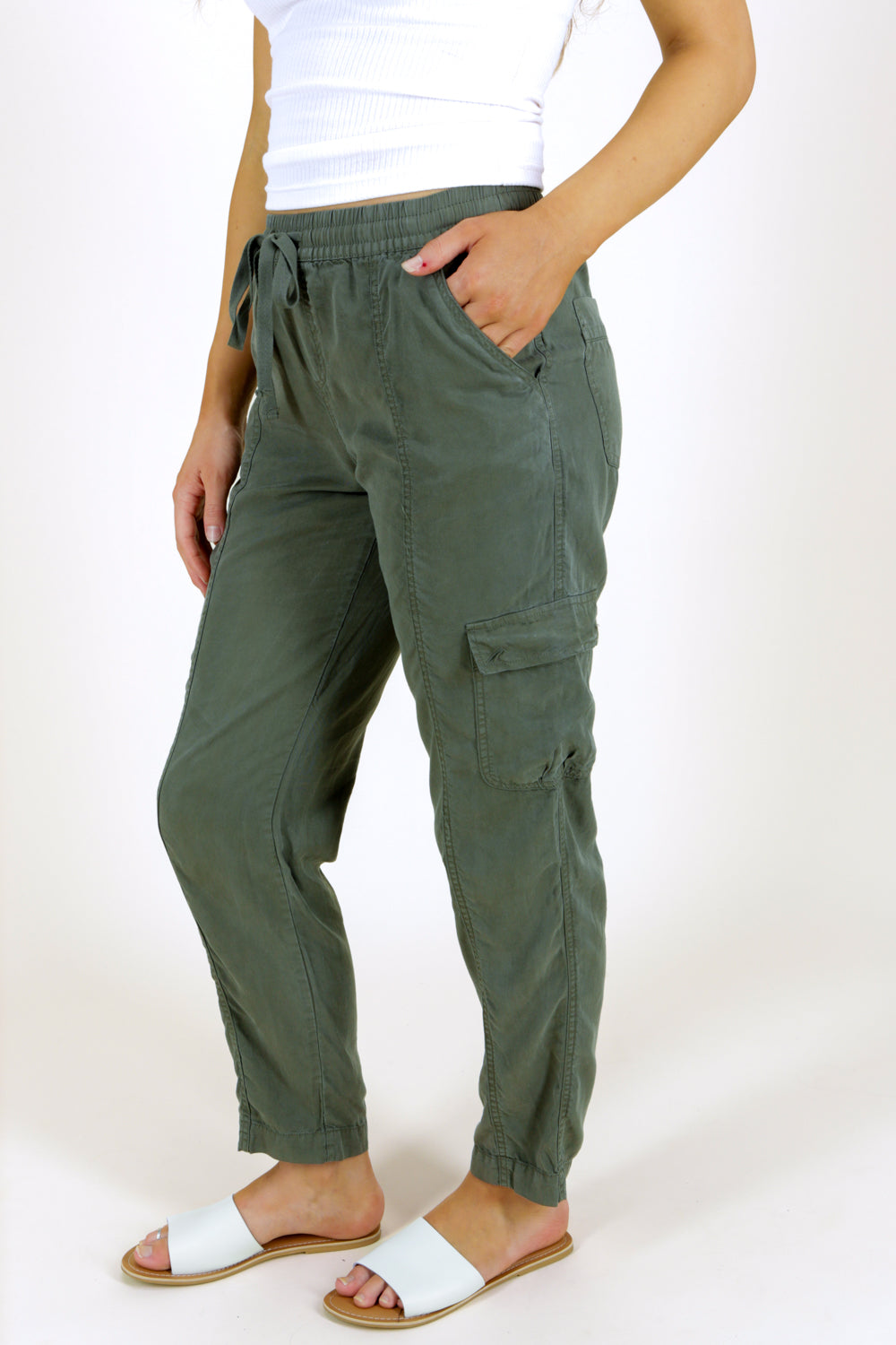 Make Your Move Cargo Jogger - Dk. Olive | Makk Fashions