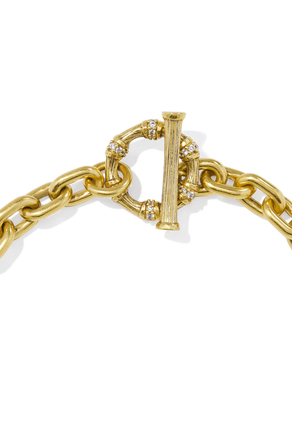 Kendra Scott: Maura Vintage Gold Chain Necklace - White Crystal