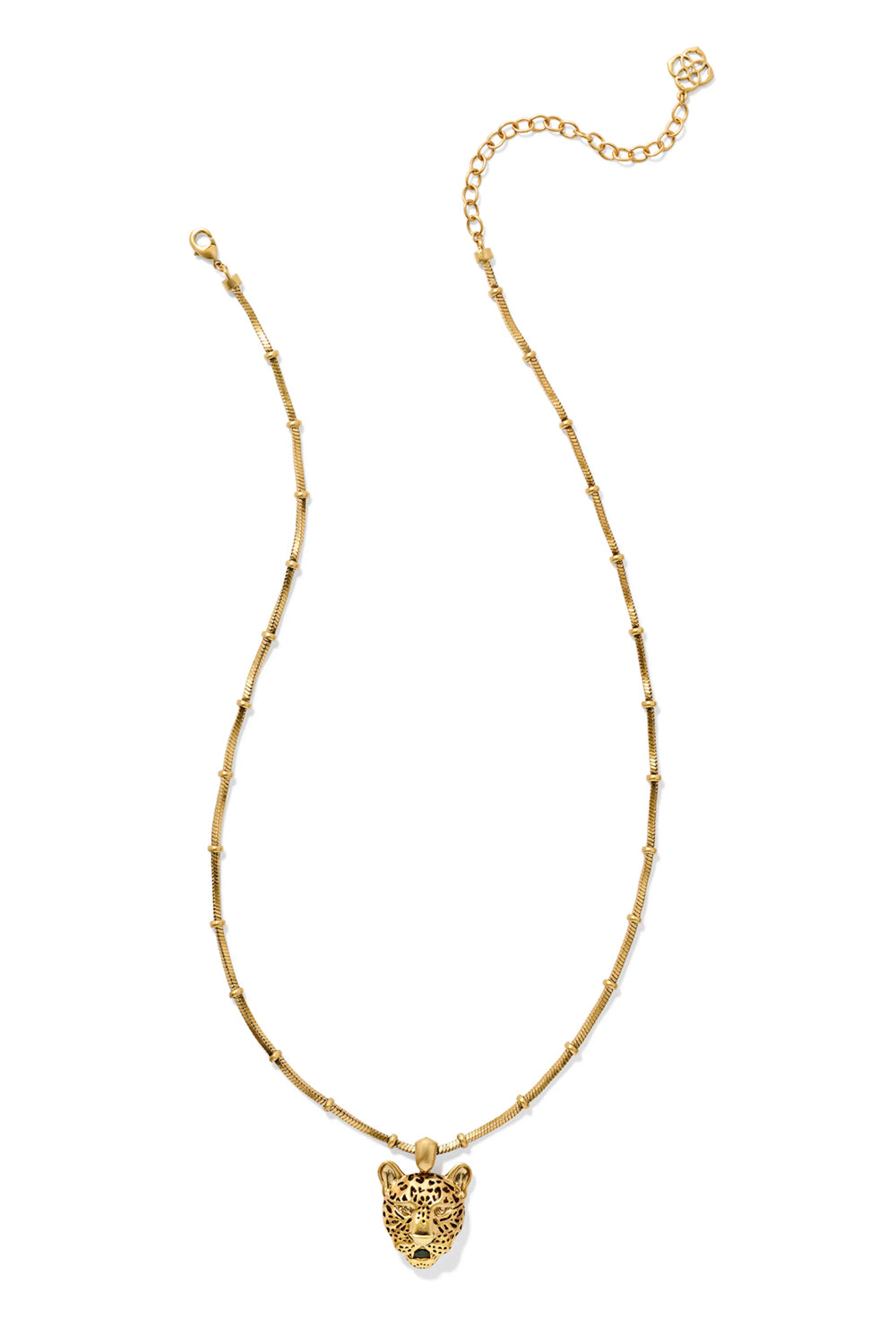 Kendra Scott: Maura Vintage Gold Jaguar Short Pendant Necklace - Sage | Makk Fashions