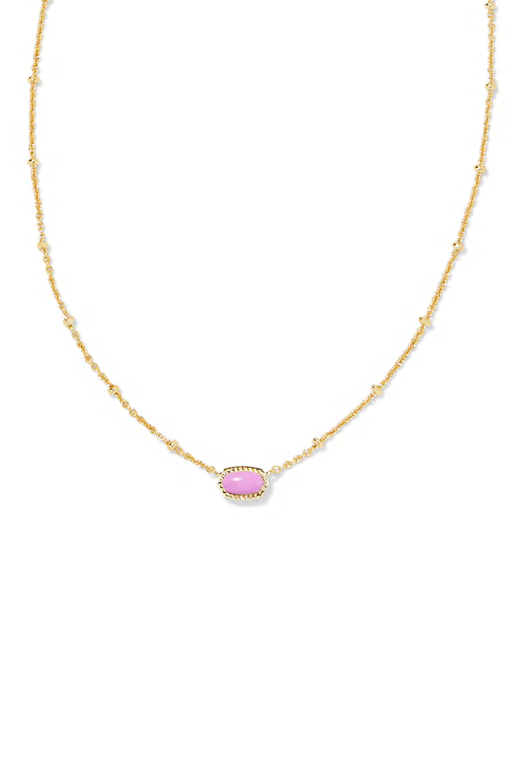 Kendra Scott: Mini Elisa Gold Satellite Short Pendant Necklace - Fuchsia Magnesite | Makk Fashions