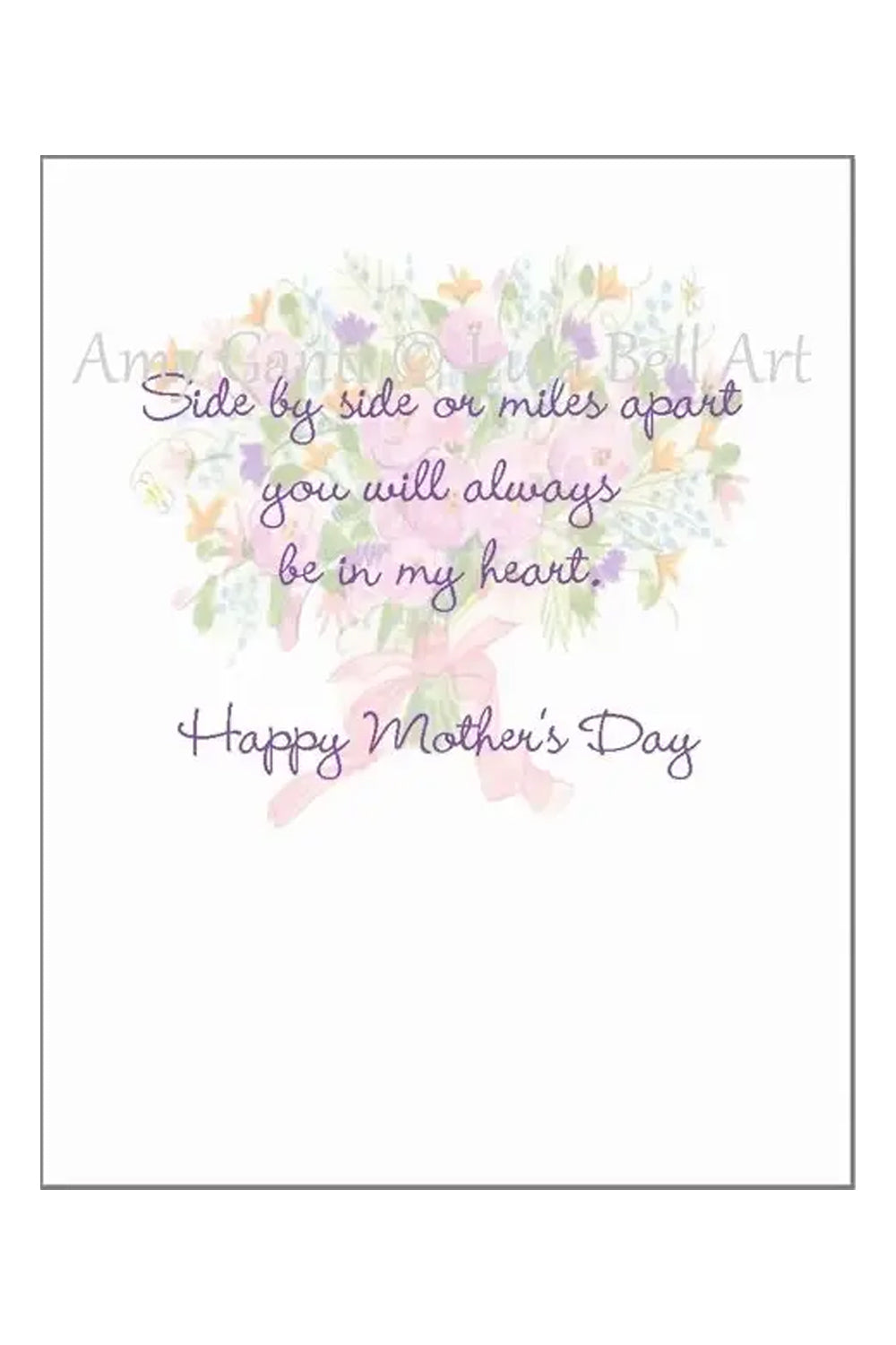Mother's Day Ribbon Tied Bouquet Greeting Card | Makk Fashions