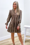 My Full Attention Corduroy Mini Dress - Mocha | Makk Fashions