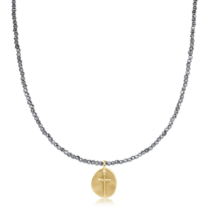 enewton: 15" Choker Hematite 2mm Bead - Inspire Charm