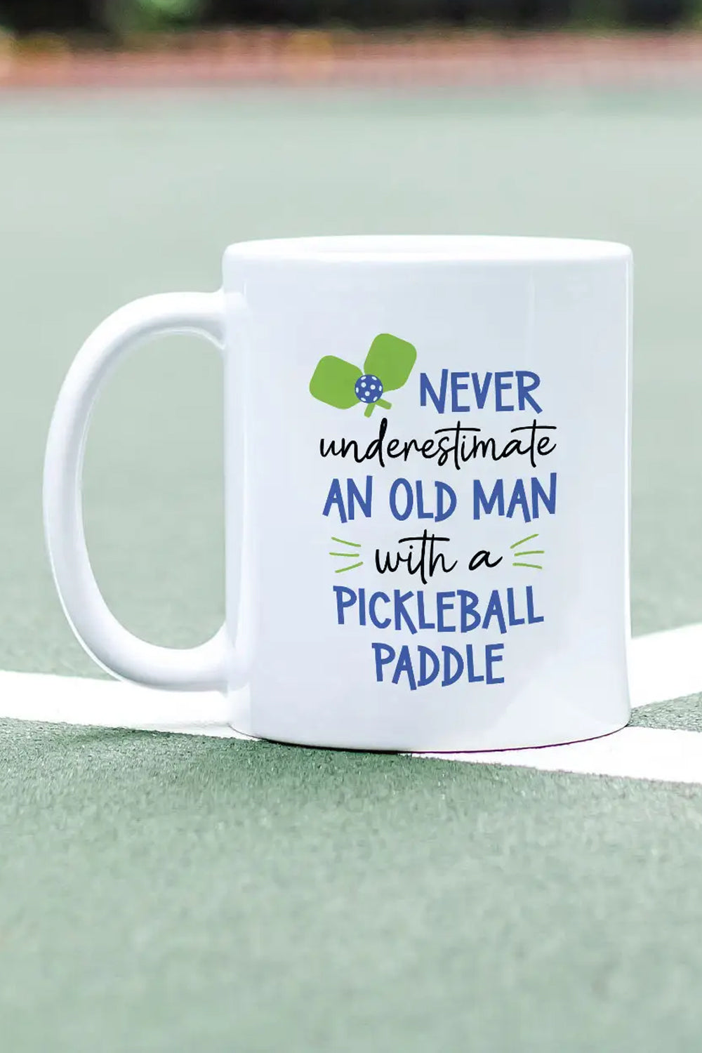 Never Underestimate Pickleball Mug - Blue | Makk Fashions