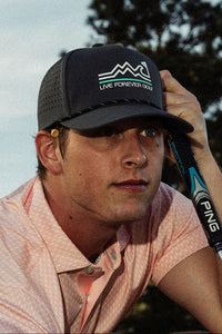 Live Forever Golf: Out Of Office Performance Rope Hat - Charcoal | Makk Fashions