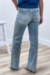 Payton Mid Rise Straight Jeans - Light Wash | Makk Fashions