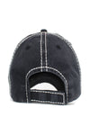 Pickleball Washed Vintage Ballcap - Black | Makk Fashions