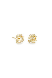 Kendra Scott: Presleigh Love Knot Stud Earrings - Gold | Makk Fashions