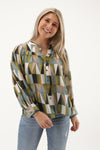 Retro Feelings Geo Print Top - Multi | Makk Fashions