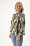 Retro Feelings Geo Print Top - Multi | Makk Fashions