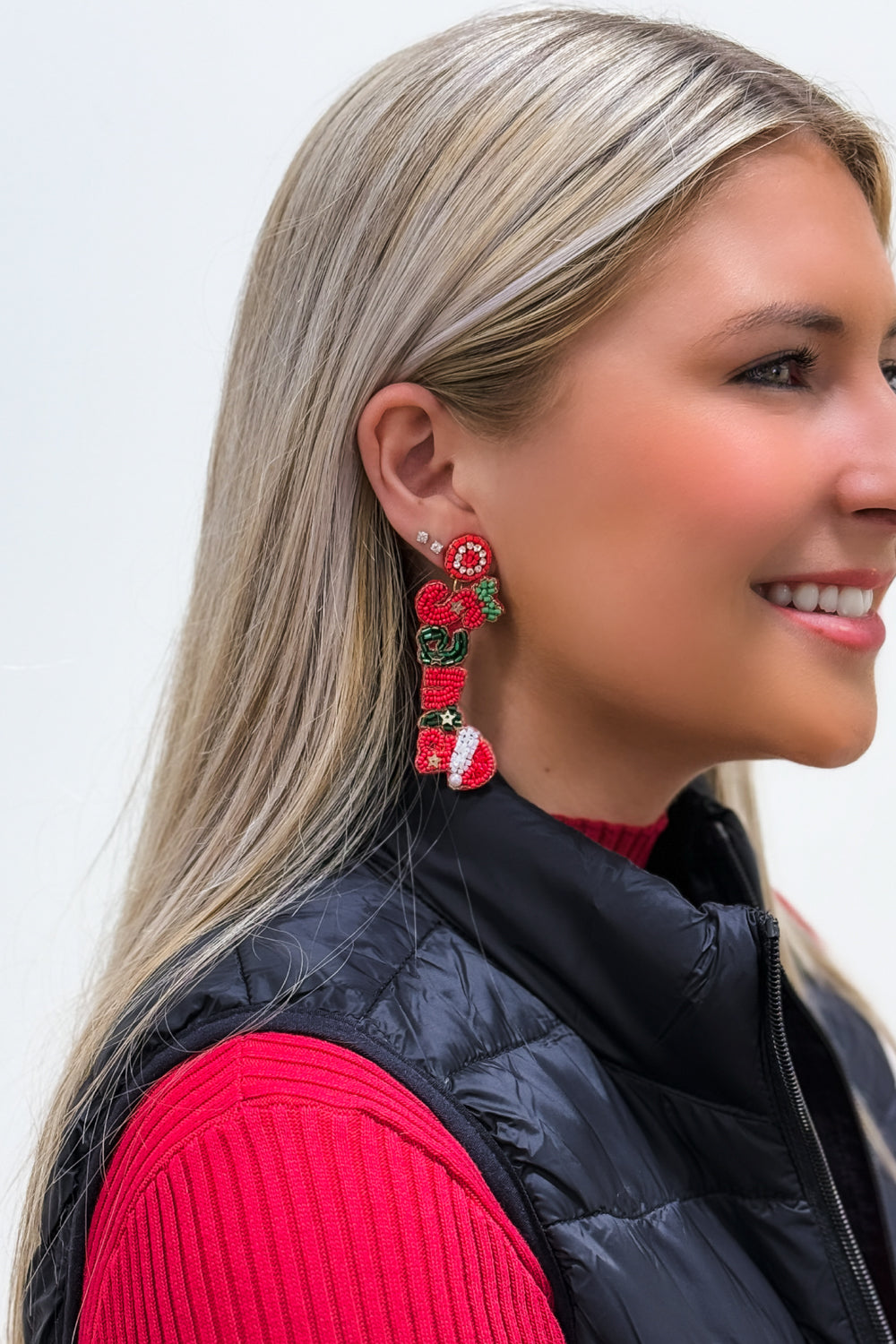 Santa Baby Earrings - Red/Green | Makk Fashions