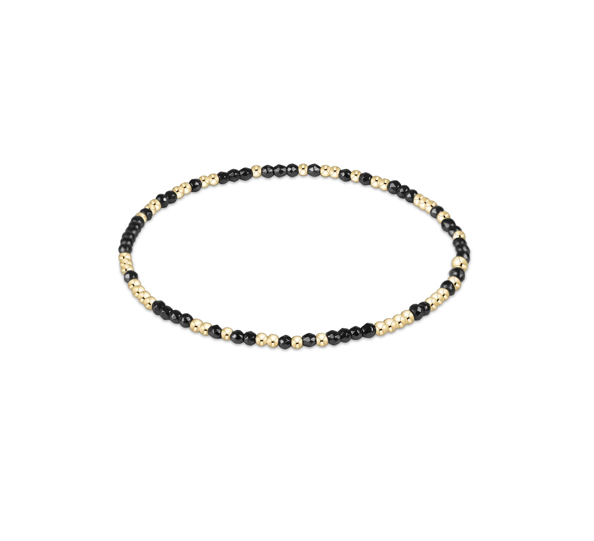enewton: Hope Unwritten Faceted Hematite 2mm Bead  Bracelet