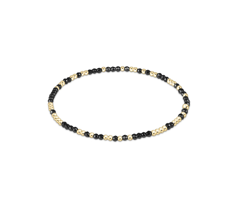 enewton: Hope Unwritten Faceted Hematite 2mm Bead  Bracelet