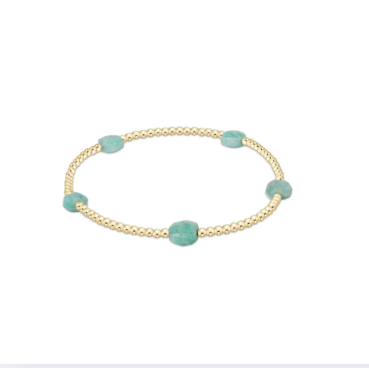 enewton: Admire Gem 2mm Gold Bracelet - Amazonite