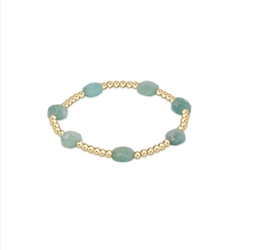 enewton: Admire Gem 3mm Gold Bracelet - Amazonite