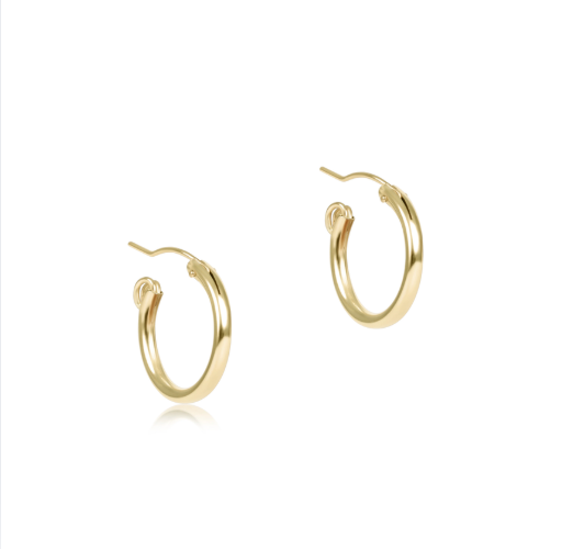 enewton: Round Gold 0.5" Hoop Earrings