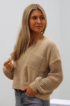 See It Through Knit Sweater - Oatmeal | Makk Fashions