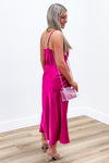 Show Some Love Cowl Neck Midi Dress - Fuchsia | Makk Fashions