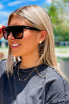 Show Your Style Wood Earrings - Black | Makk Fashions