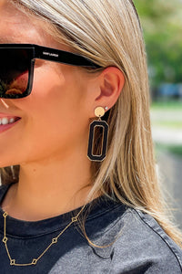 Show Your Style Wood Earrings - Black | Makk Fashions