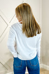 Simply Soft Round Neck Sweater - White | Makk Fashions