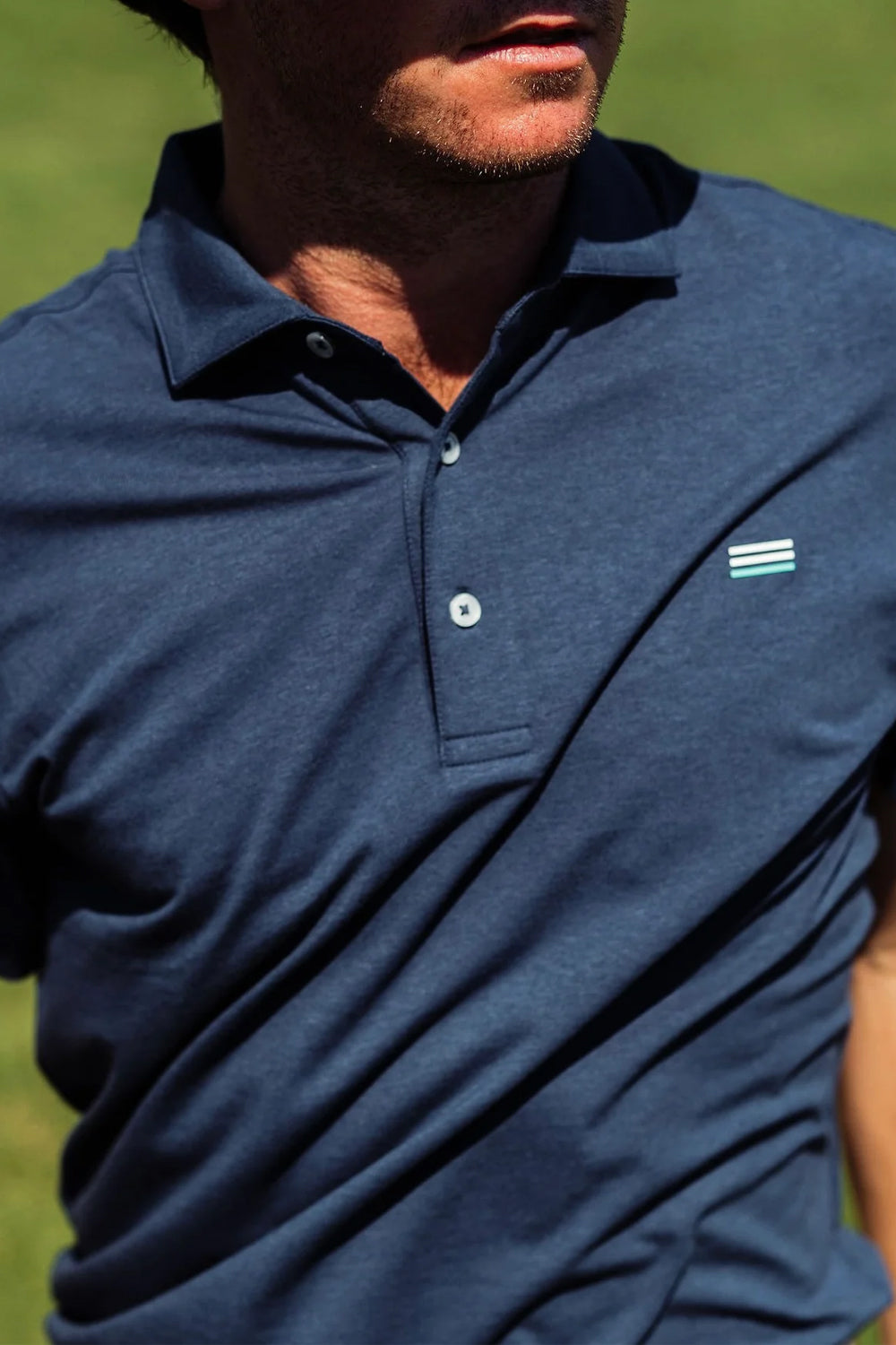 Live Forever Golf: Soft Landing Natural Performance Polo - Navy | Makk Fashions