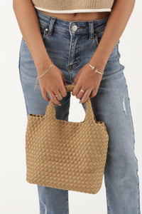 Sol and Selene: Sky's the Limit - Small Woven Neoprene Tote - Nude