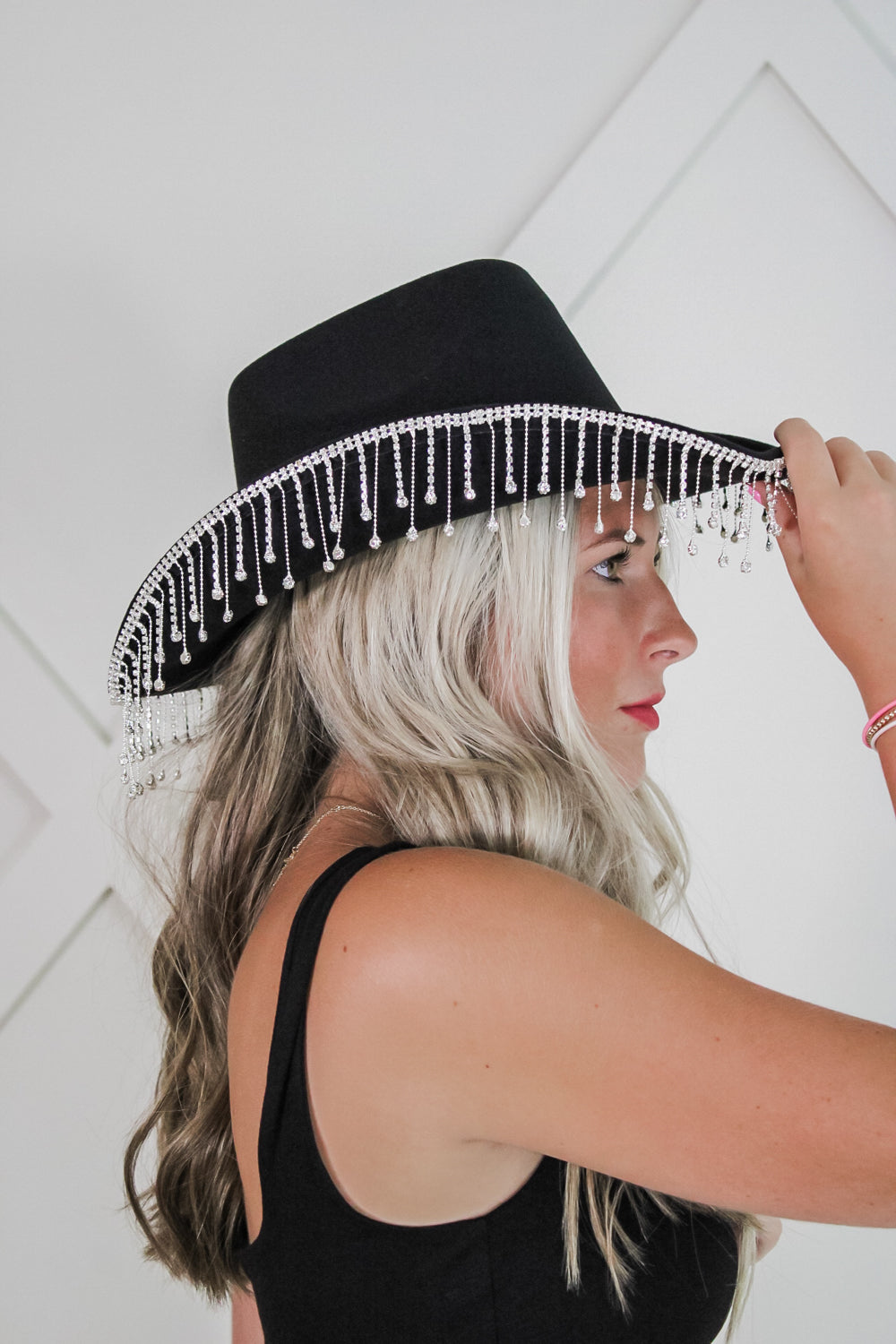 Star Studded Line-Up Rhinestone Star Cowboy Hat (Black) – NanaMacs