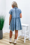 Speak Your Mind Mineral Washed Mini Dress - Denim | Makk Fashions