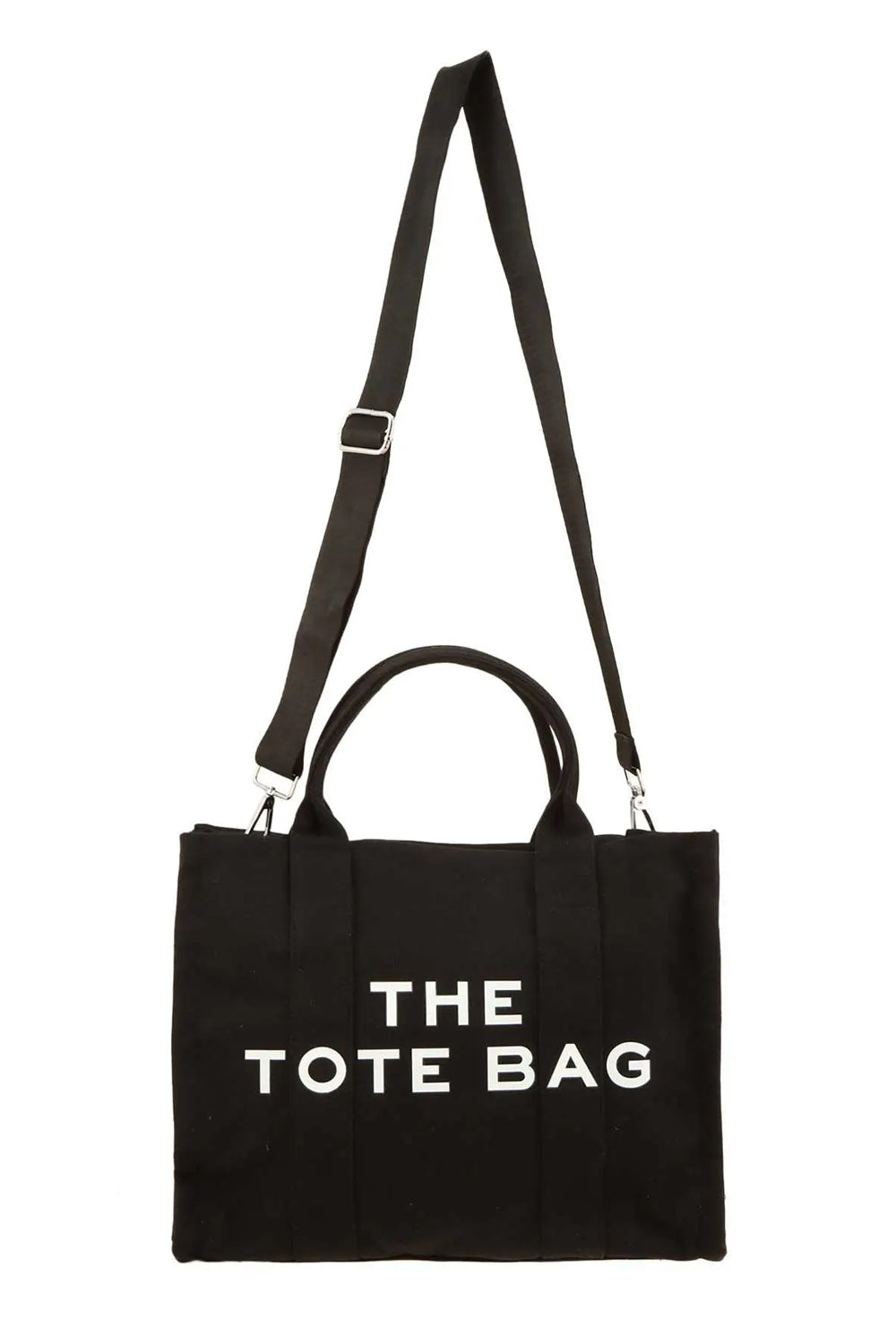 THE TOTE BAG Canvas Crossbody Bag - Black | Makk Fashions