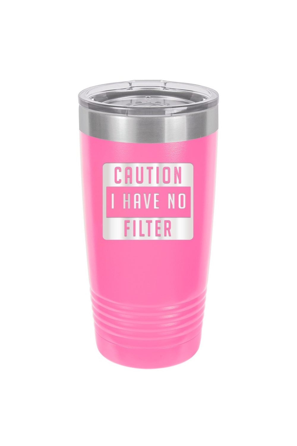 Caution I Have No Filter Insulated Tumbler- Pink | Makk Fashions