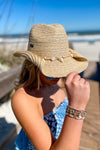 The Cassidy Western Shell Trim Straw Hat - Natural | Makk Fashions