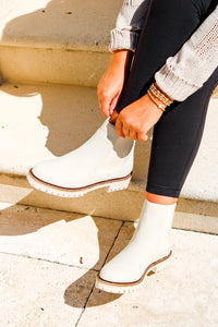 The Remi Ankle Boot - Cream | Makk Fashions