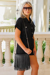 The Savannah Fringe Crossbody Bag - Black | Makk Fashions