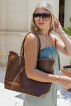 The Trish Tote Bag Set - Brown