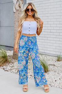 Tides Are Turning Relaxed Fit Pants - Blue Multi | Makk Fashions