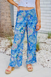 Tides Are Turning Relaxed Fit Pants - Blue Multi | Makk Fashions