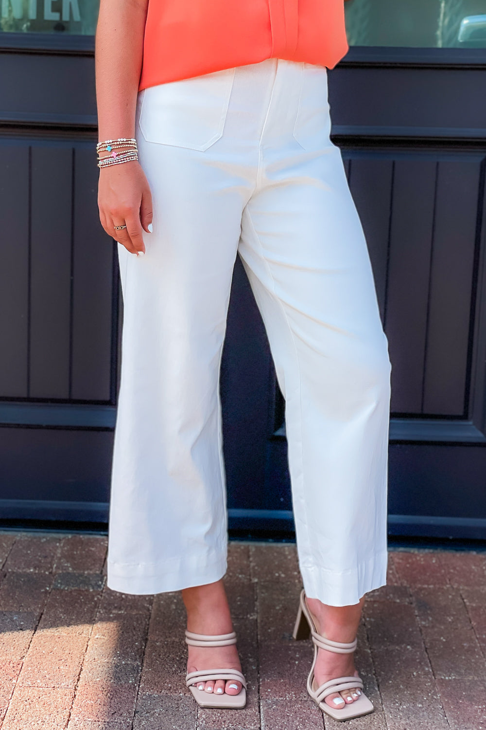 Trending Times Wide Leg Pants - White | Makk Fashions