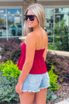 True Desire Smocked Tube Top - Red | Makk Fashions