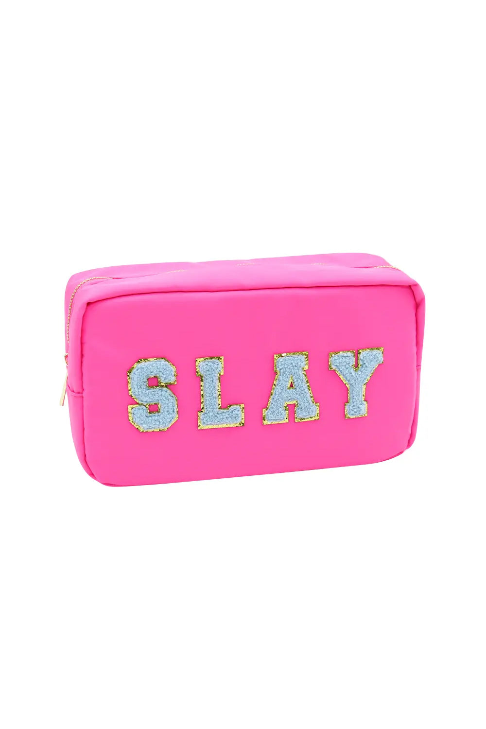 Varsity Collection SLAY Chenille Bag - Hot Pink | Makk Fashions