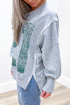 Varsity Days Pullover Sweatshirt - Gray | Makk Fashions