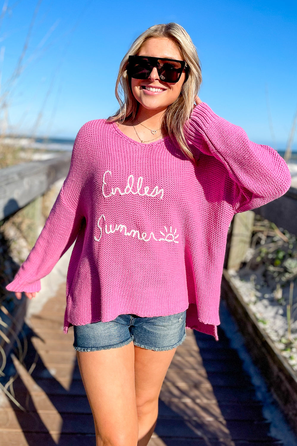 Light pink summer sweater hotsell