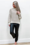 Winter Delight Turtle Neck Sweater - Sand | Makk Fashions