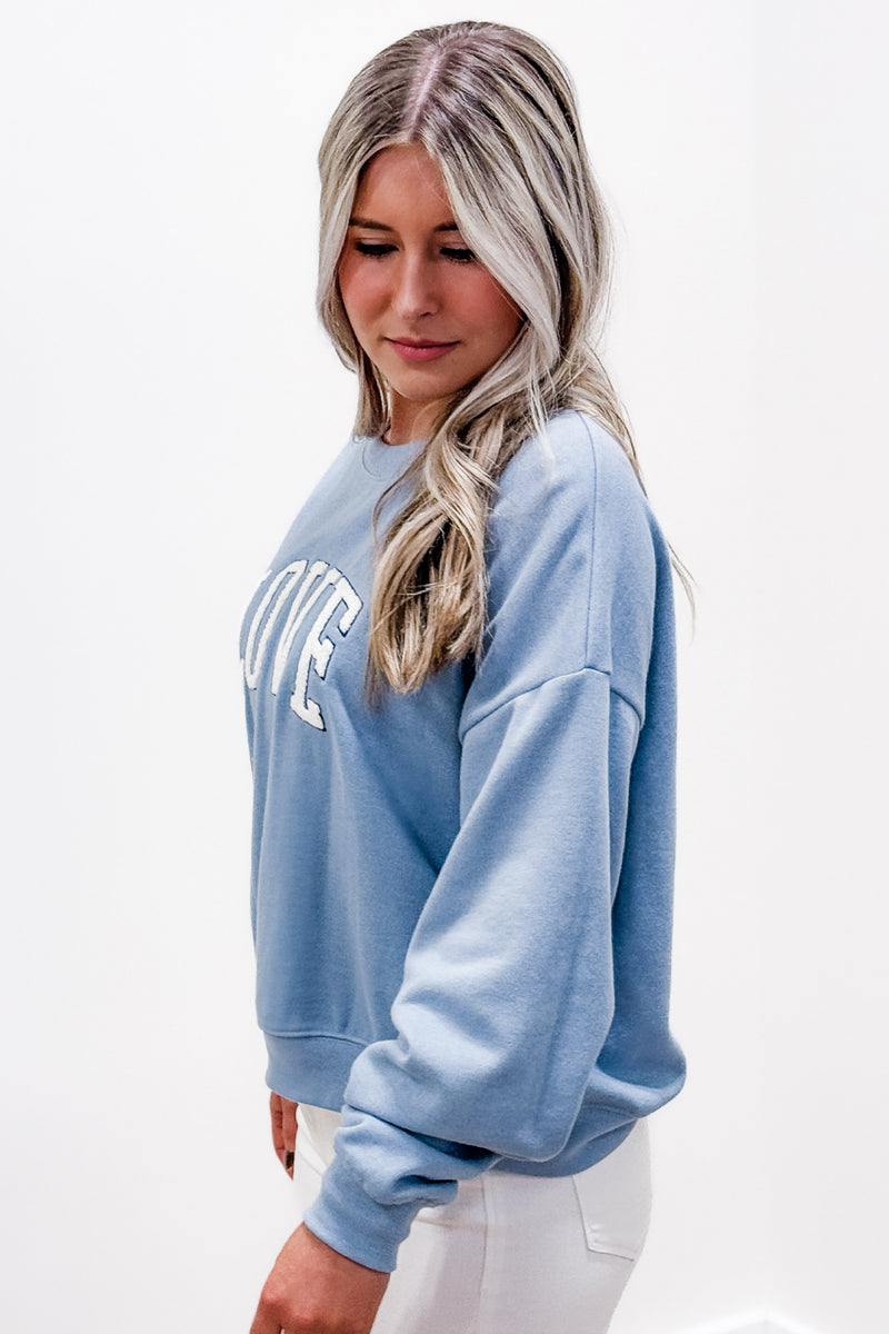 Z Supply: Love Sweatshirt - Light Demin | Makk Fashions