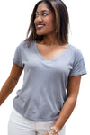 Z Supply: Modern V-Neck Tee - Graphite Gray | Makk Fashions