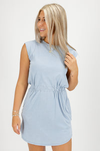 Z Supply: Paxton Knit Denim Dress - Washed Indigo | Makk Fashions