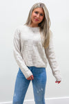 Z Supply: Delilah Check Sweater - Light Oatmeal | Makk Fashions