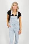 Z Supply: Knit Denim Overalls - Washed Indigo | Makk Fashions