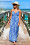Z Supply: Lisbon Arta Floral Maxi Dress - Blue | Makk Fashions
