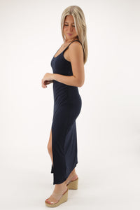 Z Supply: Melbourne Midi Dress - Navy | Makk Fashions